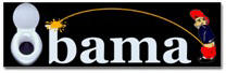 Whiz on Obama Sticker (Bumper)