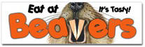 Eat At Beavers Sticker (Bumper)