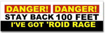 'Roid Rage Sticker (Bumper)