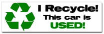 I Recycle Sticker (Bumper)